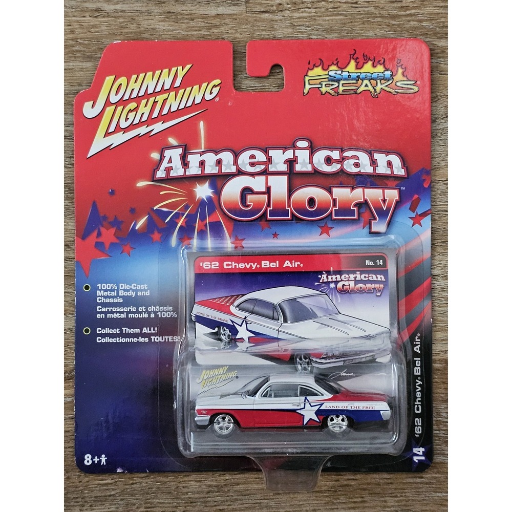 Johnny Lightning Street Freaks American Glory '62 Chevy Bel Air #14 1:64 Diecast